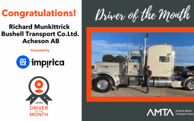 AMTA November 2025 Driver of the Month: Richard Munkittrick Bushell Transport Co. Ltd. (Acheson AB)