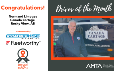 AMTA’s June 2026 Driver of the Month: Normand Limoges with Canada Cartage (Rocky View, AB)